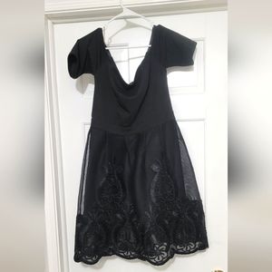 Black Francesca's, off the shoulder dress